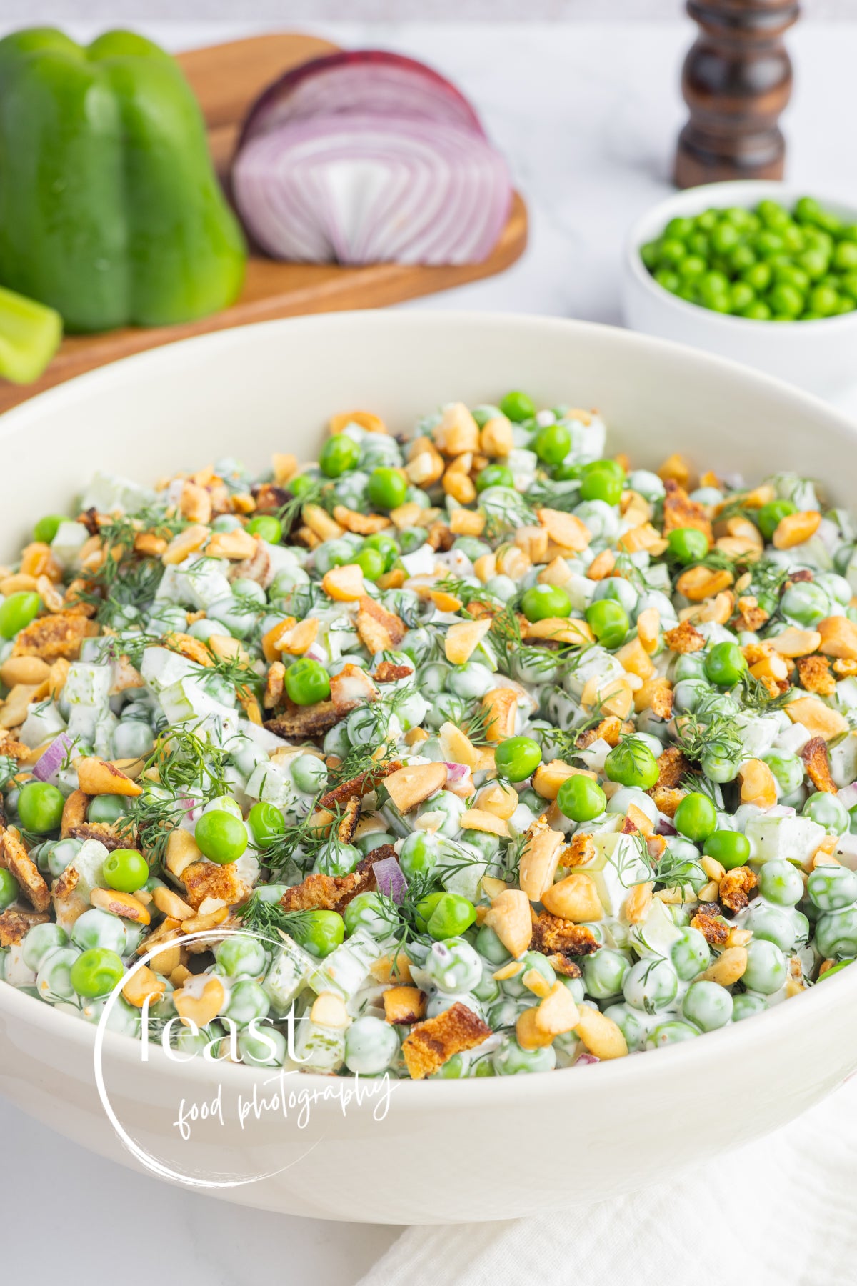 Creamy Dill Frozen Pea Salad