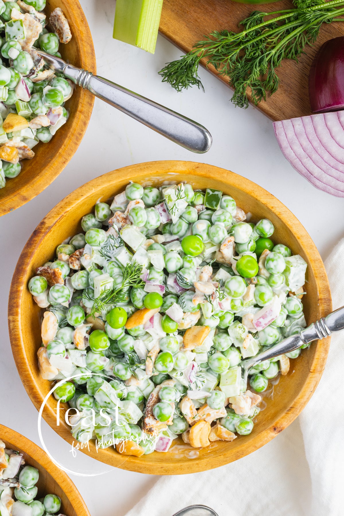 Creamy Dill Frozen Pea Salad
