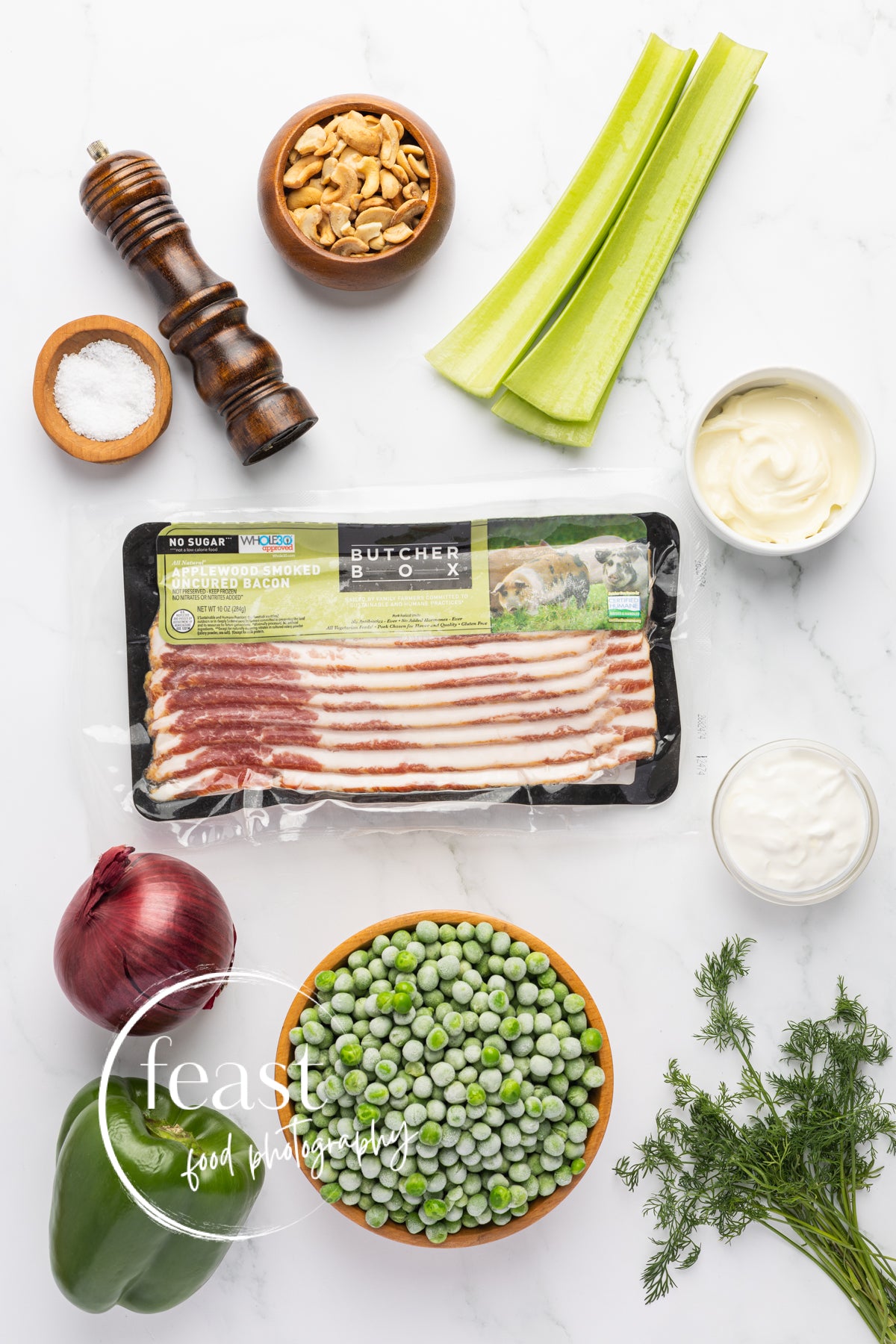 Creamy Dill Frozen Pea Salad