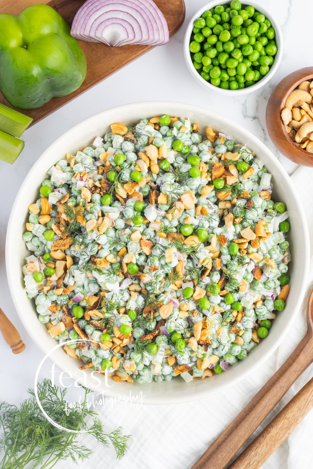Creamy Dill Frozen Pea Salad