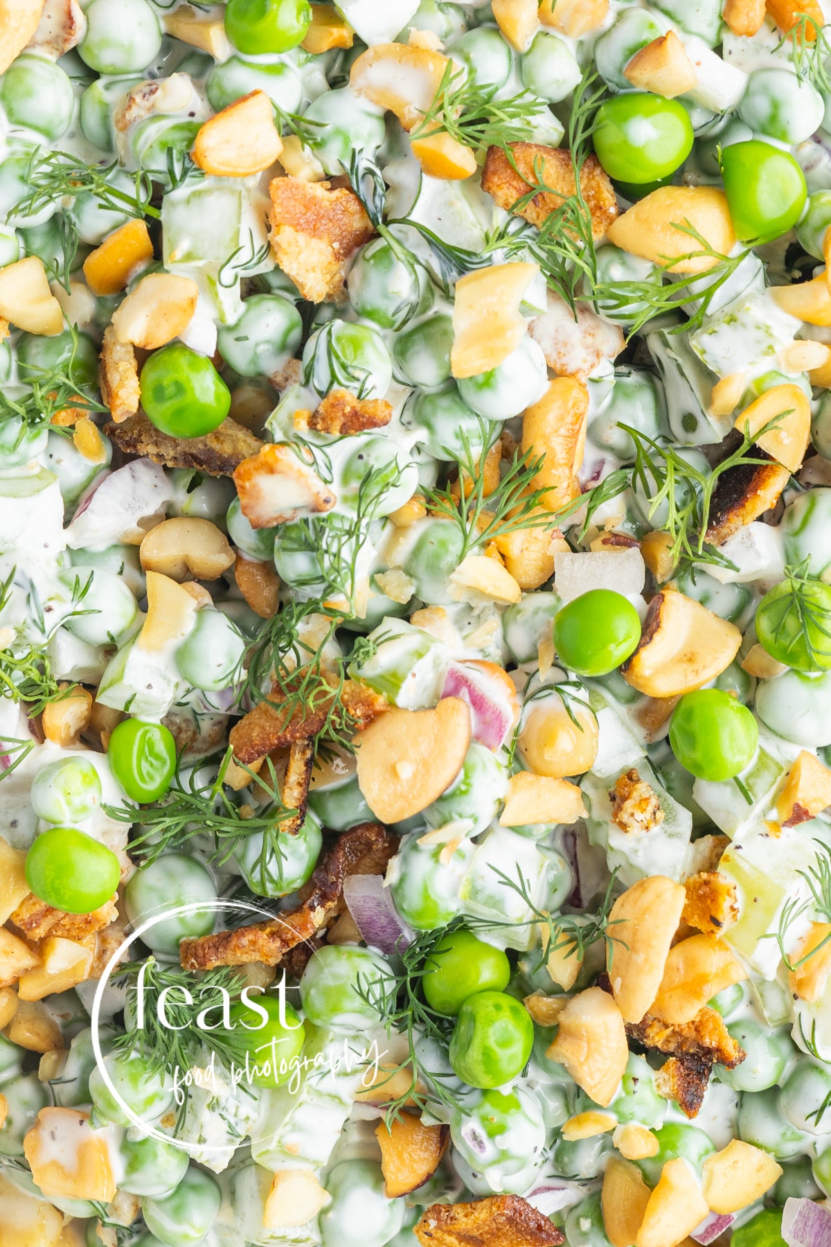Creamy Dill Frozen Pea Salad