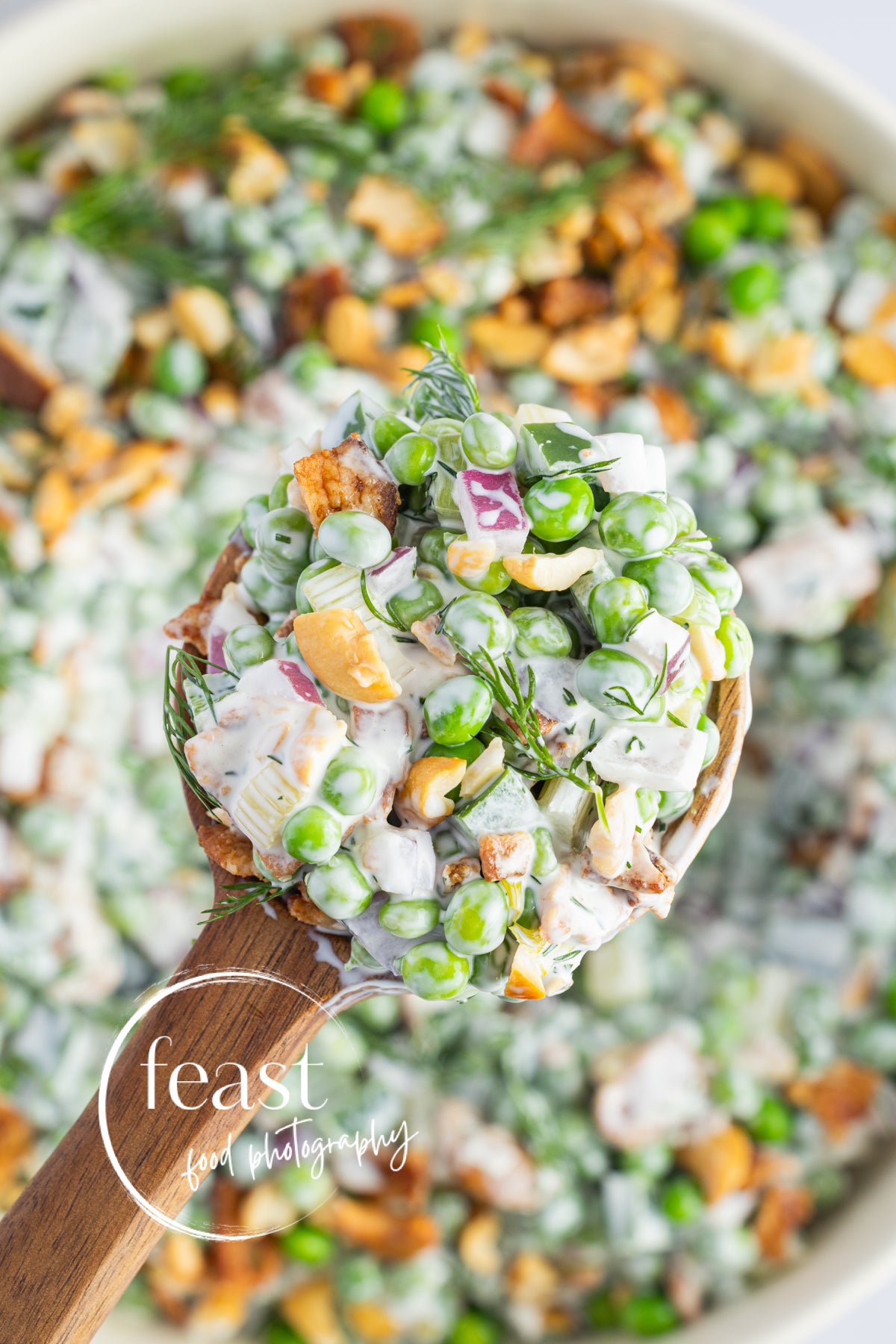 Creamy Dill Frozen Pea Salad