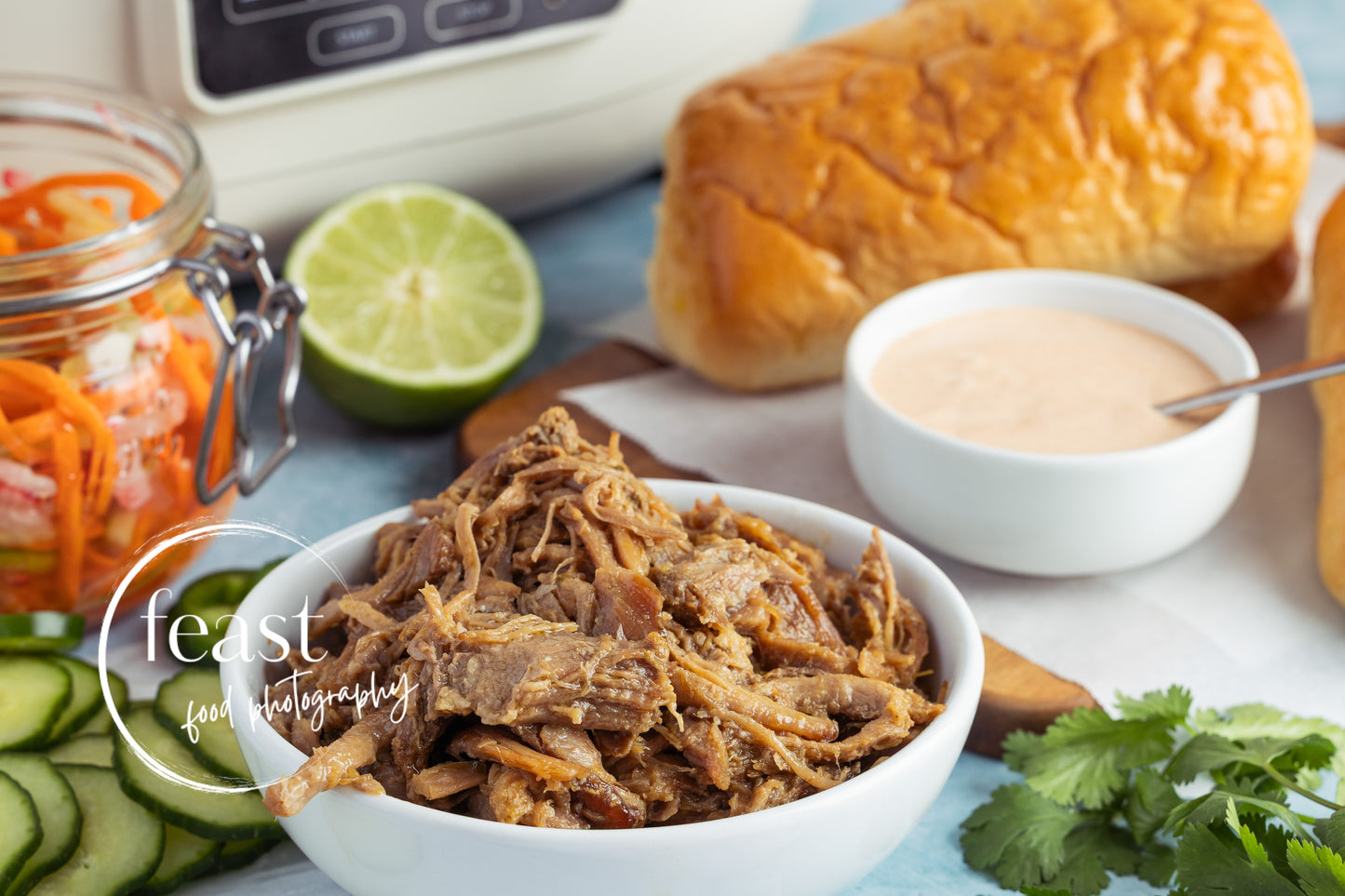 Slow Cooker Pork Bánh Mì Sandwich with Pickled Vegetables