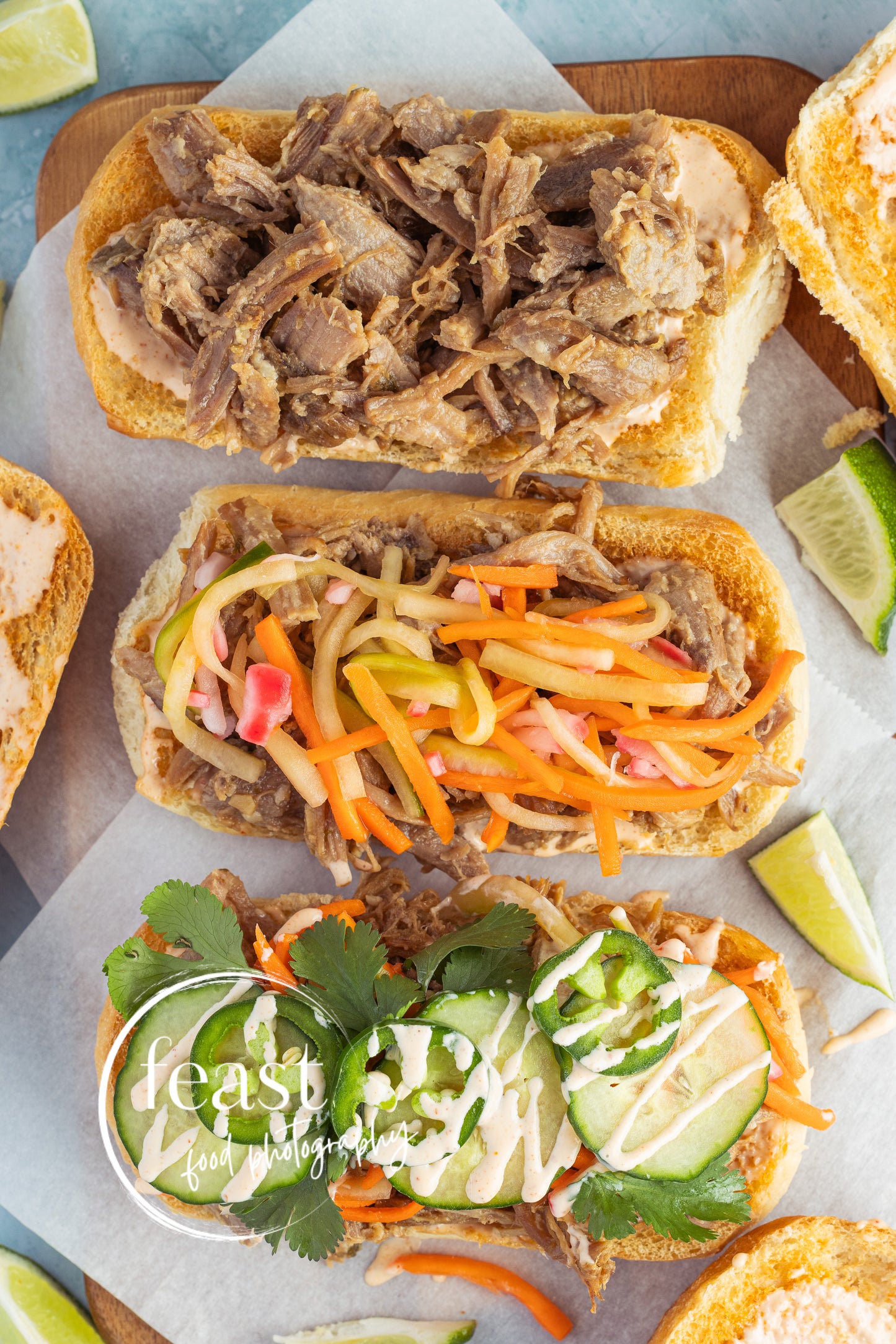Slow Cooker Pork Bánh Mì Sandwich with Pickled Vegetables