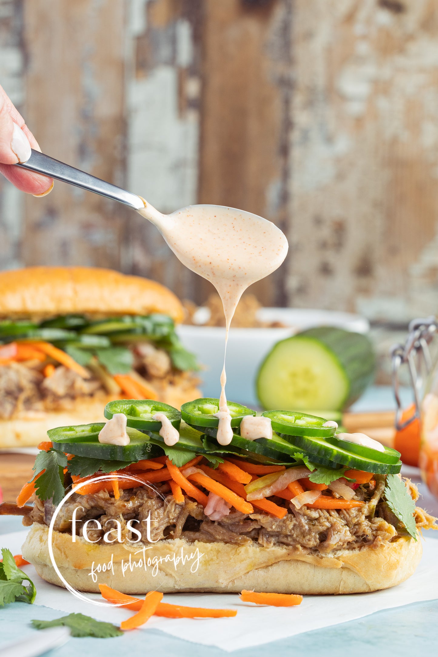 Slow Cooker Pork Bánh Mì Sandwich with Pickled Vegetables